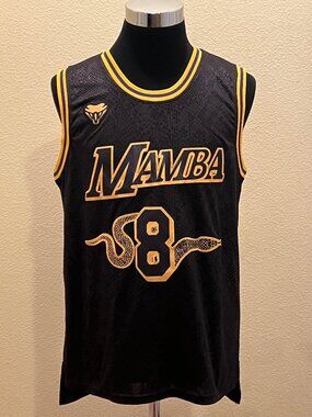 Kobe Bryant Mamba Los Angeles Lakers NBA Jersey Mens Size S Black Snakeskin